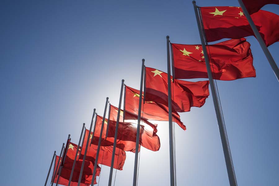 China flags