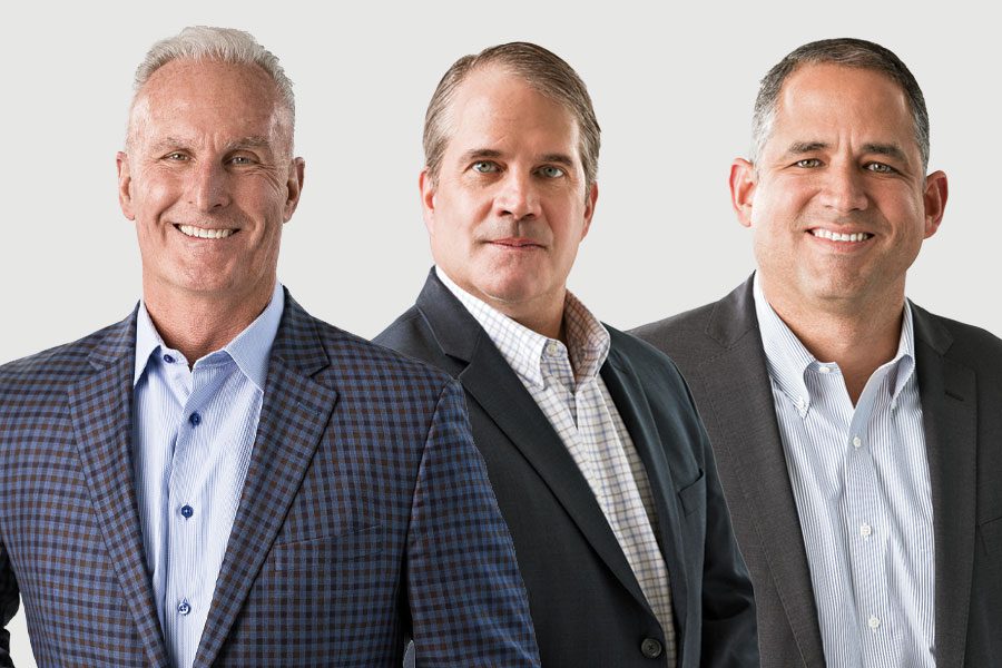 Headshot of Dan Meagher, Dave Dowell and Ed Galo
